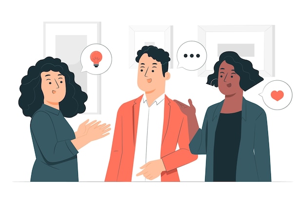 Gente hablando ilustración del concepto