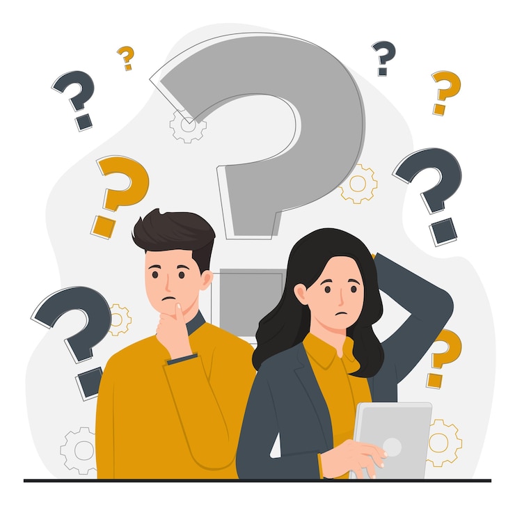 Vector la gente hace preguntas concepto y respuestas ilustración vectorial en estilo plano