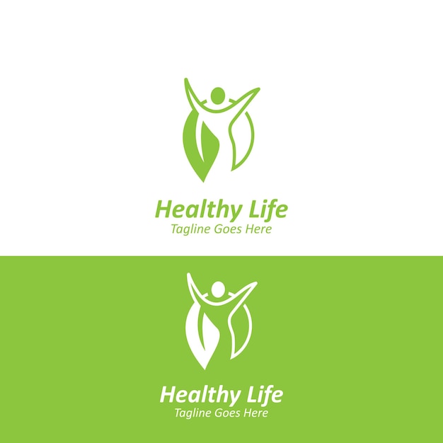 Gente hoja logotipo saludable naturaleza abstracta diseño Vector imagen