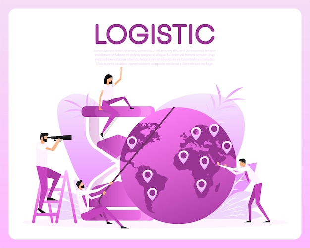 Gente de logística gran diseño para cualquier propósito Ilustración vectorial