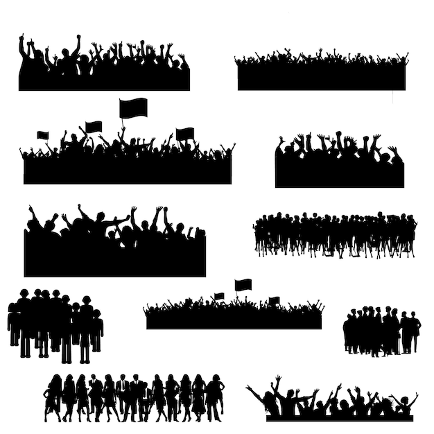 Gente multitud Gente vibrante Gente multitud Ilustración vectorial EPS Diseño digital para proyectos dinámicos