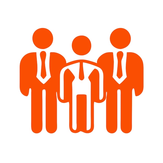 Gente de negocios plana Icono PNG Ilustración de capa vectorial transparente
