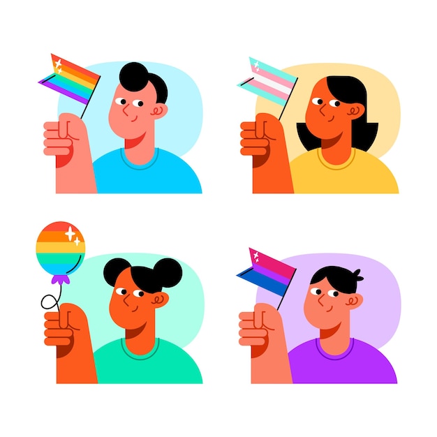 Vector gente del orgullo