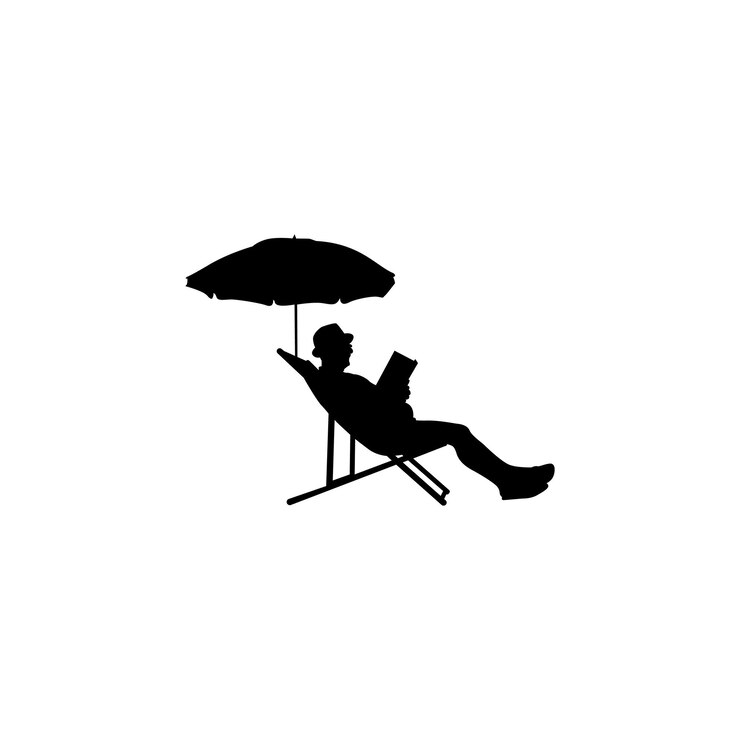 Gente sentada en una silla de terraza turistas de playa viajes a la isla palmeras relajación