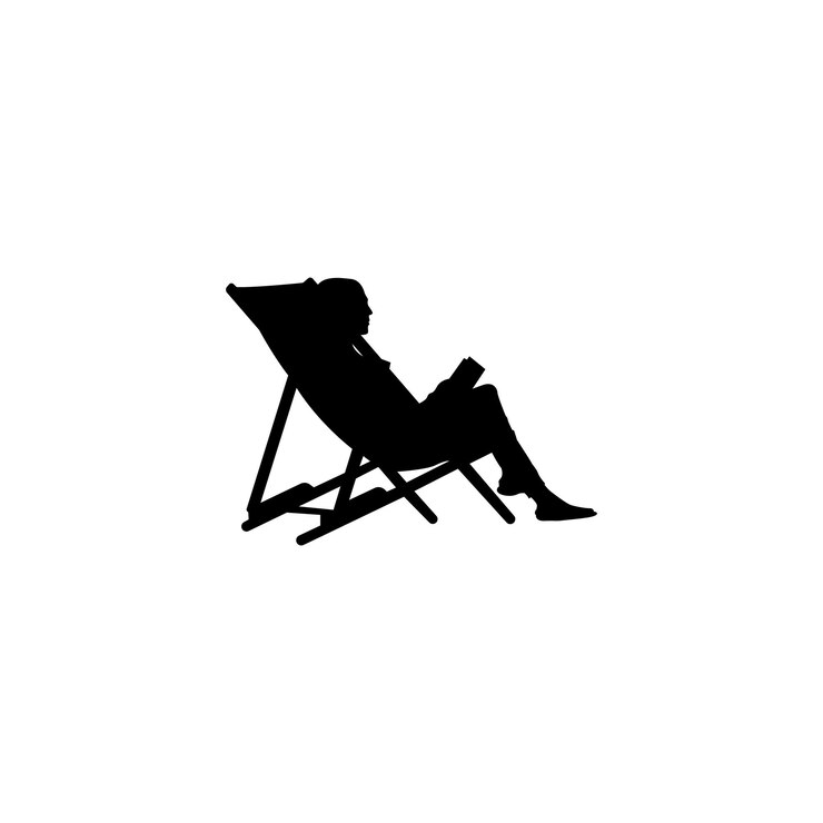 Gente sentada en una silla de terraza turistas de playa viajes a la isla palmeras relajación