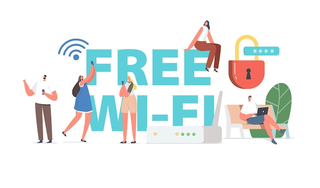 La gente utiliza el concepto de wifi gratuito