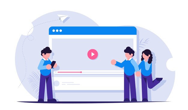La gente ve y comparte videos en Internet y redes sociales. Alojamiento de video en el navegador. Transmisión en vivo o blogs