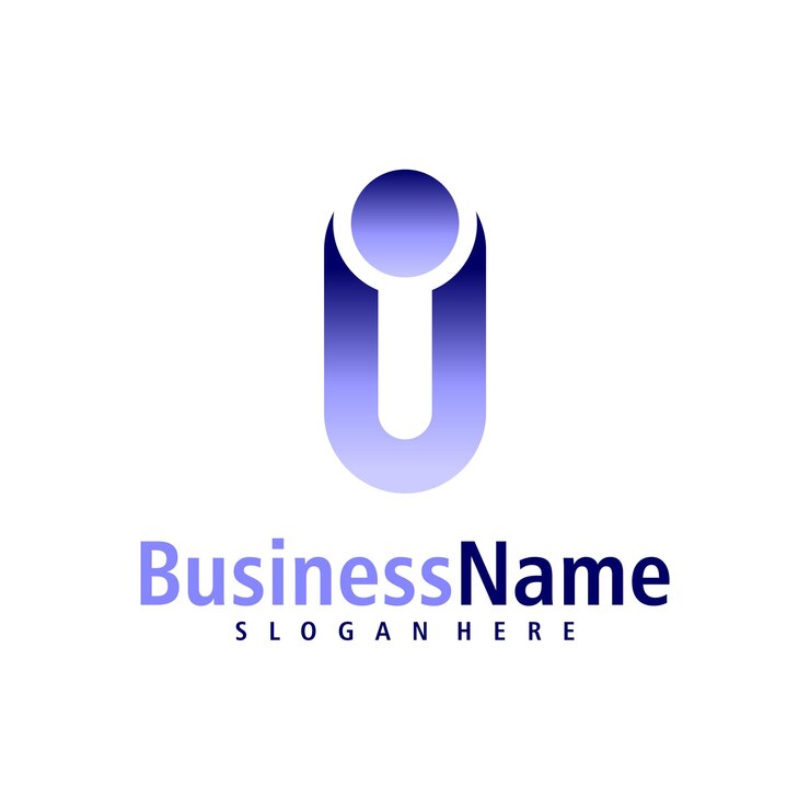 Vector gente con el vector de diseño del logotipo de la letra i creativo inicial i plantilla de conceptos de logotipo