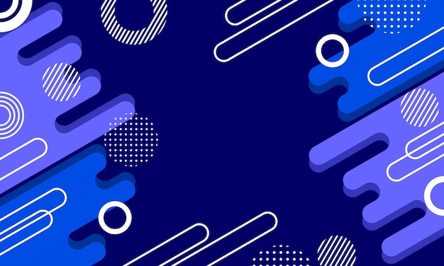 geometría abstracta fondo azul estilo de diseño plano