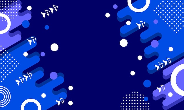 geometría abstracta fondo azul estilo de diseño plano