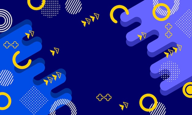 geometría abstracta fondo azul estilo de diseño plano