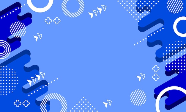 geometría abstracta fondo azul estilo de diseño plano