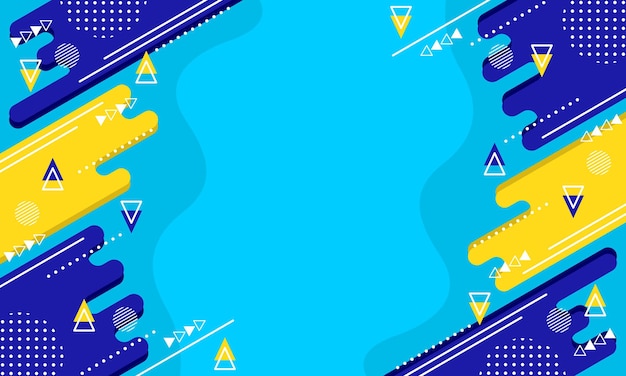 geometría abstracta fondo azul estilo de diseño plano