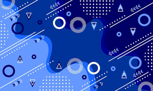 geometría abstracta fondo azul estilo de diseño plano