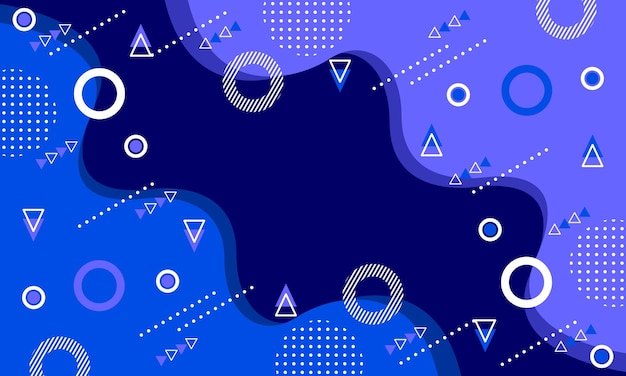 geometría abstracta fondo azul estilo de diseño plano