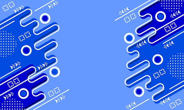 geometría abstracta fondo azul estilo de diseño plano