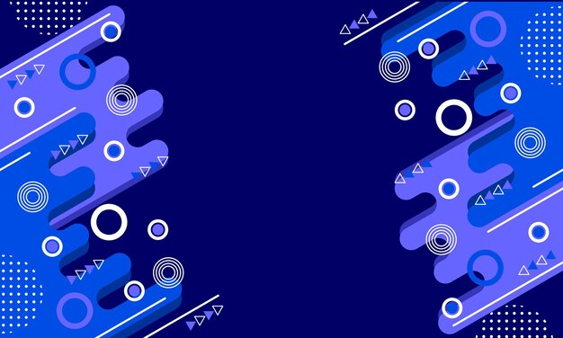 geometría abstracta fondo azul estilo de diseño plano