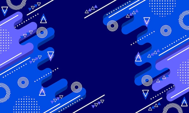geometría abstracta fondo azul estilo de diseño plano