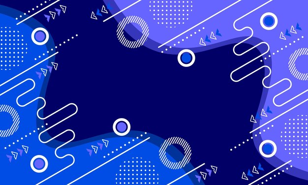 geometría abstracta fondo azul estilo de diseño plano