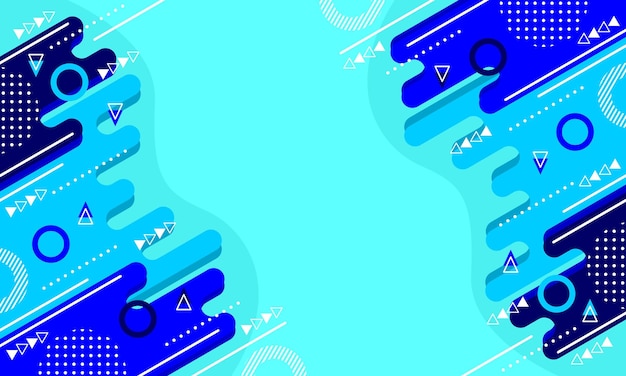 geometría abstracta fondo azul estilo de diseño plano