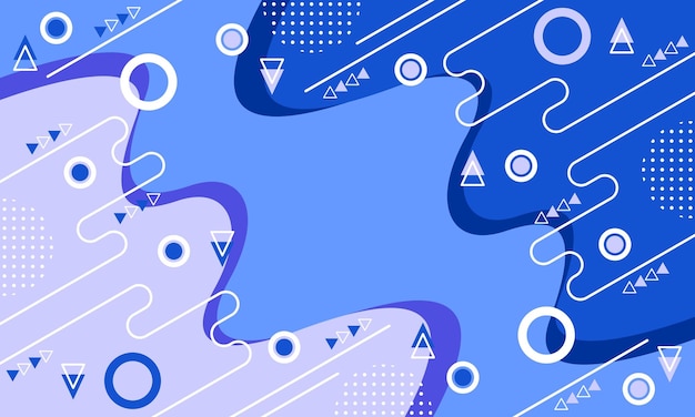 geometría abstracta fondo azul estilo de diseño plano