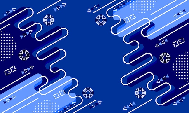 geometría abstracta fondo azul estilo de diseño plano