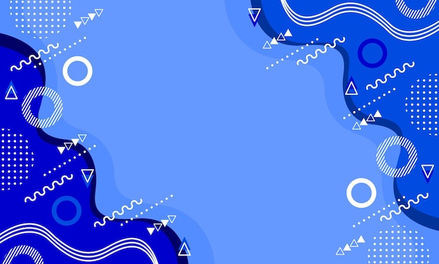 geometría abstracta fondo azul estilo de diseño plano