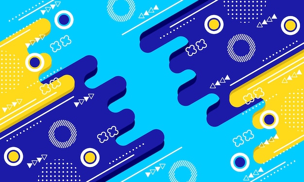 geometría abstracta fondo azul estilo de diseño plano