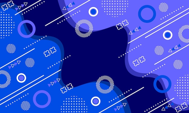 geometría abstracta fondo azul estilo de diseño plano
