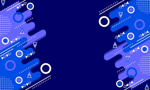 geometría abstracta fondo azul estilo de diseño plano