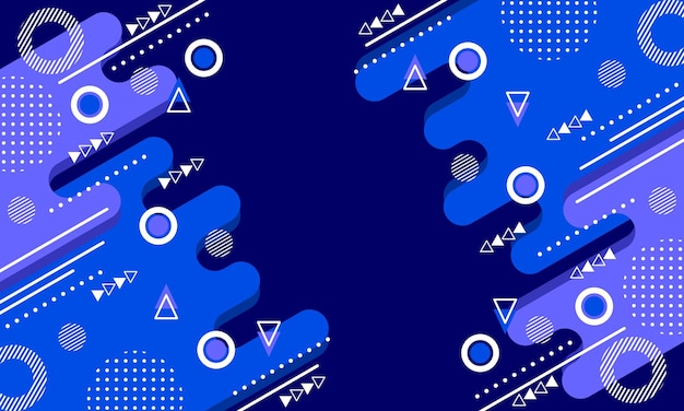 geometría abstracta fondo azul estilo de diseño plano