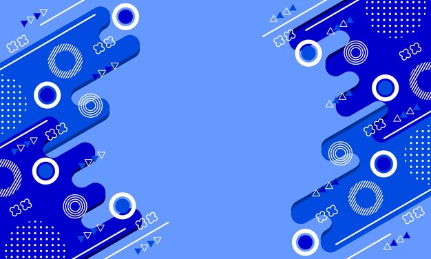 geometría abstracta fondo azul estilo de diseño plano