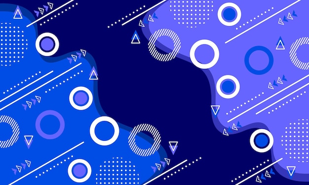 geometría abstracta fondo azul estilo de diseño plano