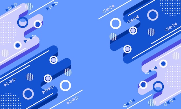geometría abstracta fondo azul estilo de diseño plano