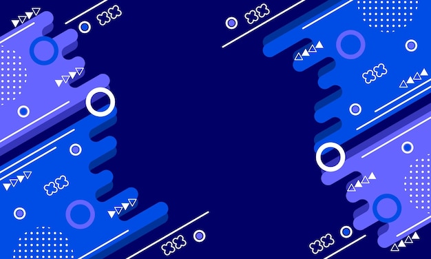 geometría abstracta fondo azul estilo de diseño plano