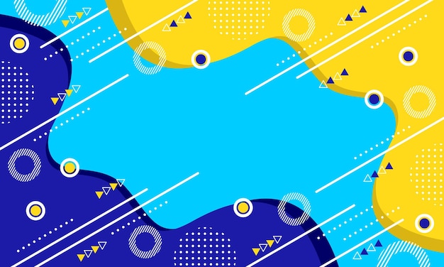 geometría abstracta fondo azul estilo de diseño plano