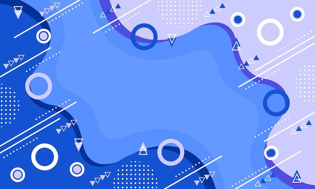 geometría abstracta fondo azul estilo de diseño plano