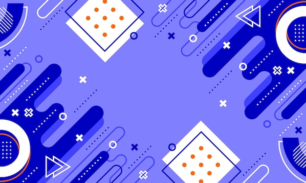 geometría abstracta fondo azul estilo de diseño plano
