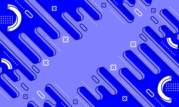 geometría abstracta fondo azul estilo de diseño plano