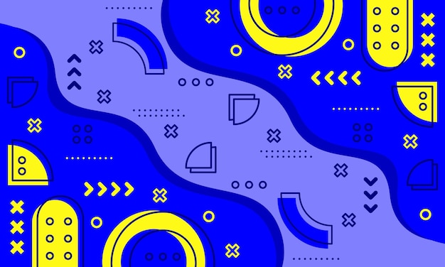 geometría abstracta fondo azul estilo de diseño plano