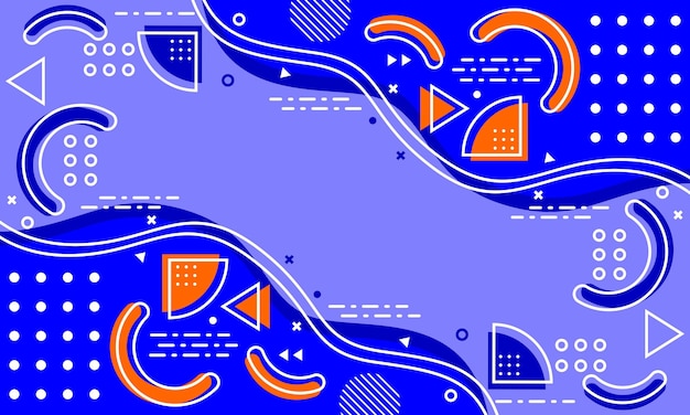 geometría abstracta fondo azul estilo de diseño plano