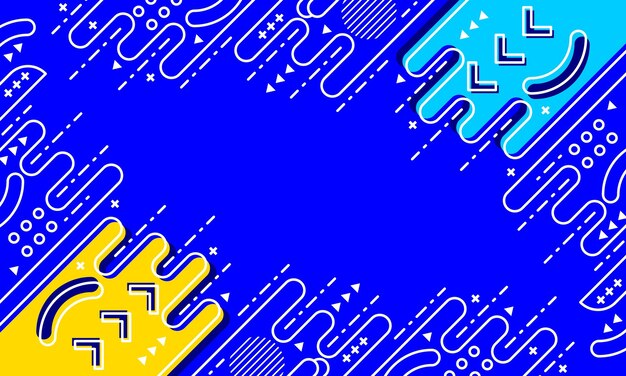 geometría abstracta fondo azul estilo de diseño plano