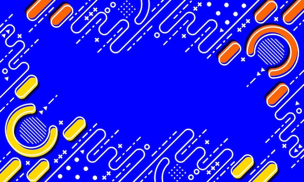 geometría abstracta fondo azul estilo de diseño plano