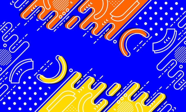 geometría abstracta fondo azul estilo de diseño plano
