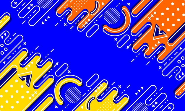geometría abstracta fondo azul estilo de diseño plano