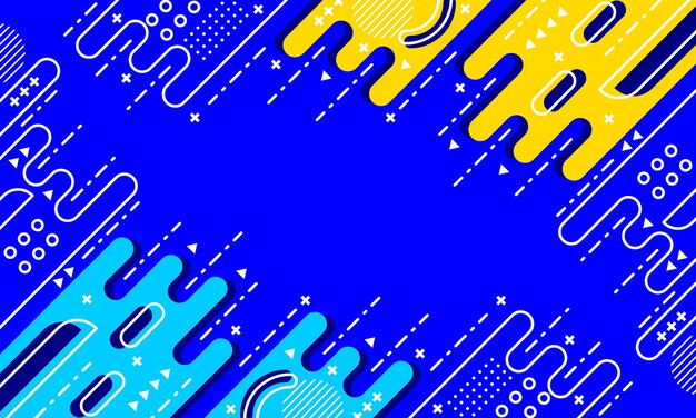 geometría abstracta fondo azul estilo de diseño plano