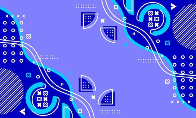 geometría abstracta fondo azul estilo de diseño plano