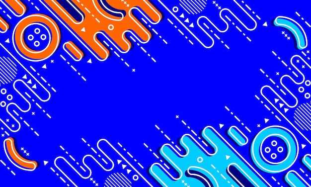 geometría abstracta fondo azul estilo de diseño plano