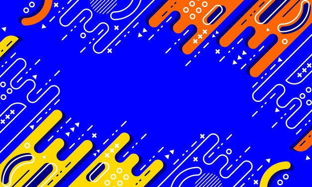 geometría abstracta fondo azul estilo de diseño plano