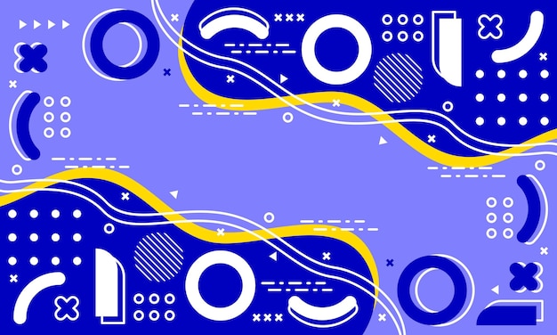 geometría abstracta fondo azul estilo de diseño plano